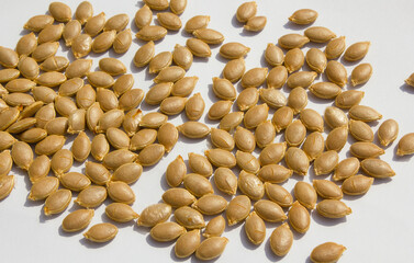 close up Sweet pumpkin seeds.
