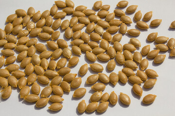 close up Sweet pumpkin seeds.