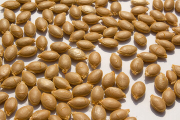 close up Sweet pumpkin seeds.