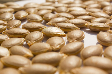 close up Sweet pumpkin seeds