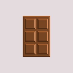 Chocolate Icon Sign Flat Illustration