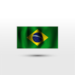 Brazil country flag design on white background