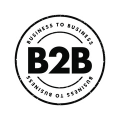 B2B - Business To Business acronym, concept background