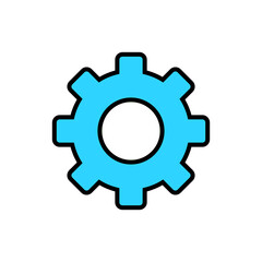 Settings vector icon. Gear symbol