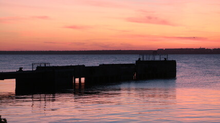 sunset at the pier