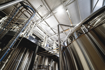 Craft beer brewing equipment in privat brewery