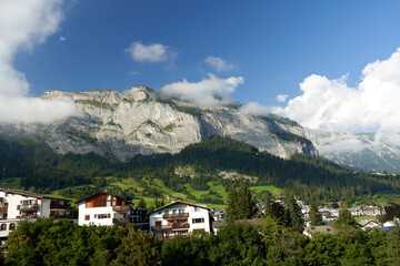 Fototapeta na wymiar A Swiss Alps village