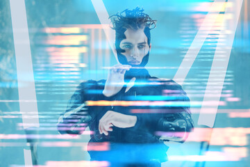 cyberspace security man