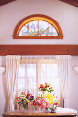flowers on window sill