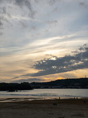 Playa atardecer cielo