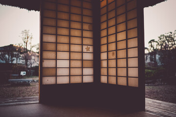 日本古民家の縁側