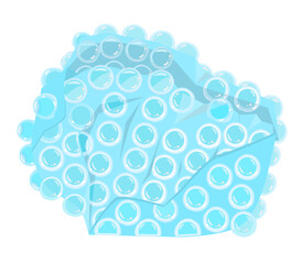 Air Bubble wrap Vector. Bubblewrap Icon, packaging with air bubbles illustration, Shockproof plastic used to pack for delivery.