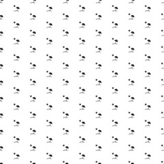 Square seamless background pattern from black beach symbols. The pattern is evenly filled. Vector illustration on white background