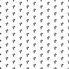 Square seamless background pattern from geometric shapes. The pattern is evenly filled with big black palm trees symbols. Vector illustration on white background