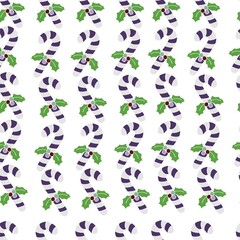 Seamless pattern christmas candy stick