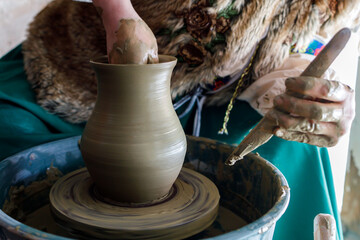 handmade on a potter's wheel. an interesting hobby