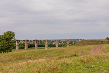 Mokrinsky railway bridge is a historical reinforced concrete arched viaduct, a railway crossing over the Utka river, located in the village of Mokry, Kanashsky district of the Chuvash Republic. Summer
