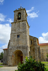 Fototapeta na wymiar Caldas de Reis Iglesia de Santa María, provincia de Pontevedra, Galicia España. Caldas de Reis está en el Camino Portugués del Camino de Santiago