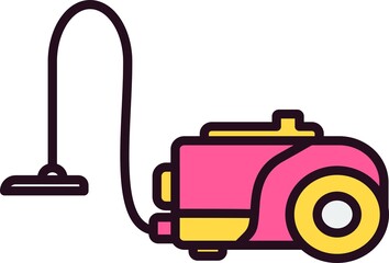 Vaccume Line filled Vector Line Icon Design