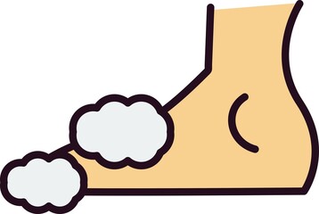 Foot wash Line filled Vector Line Icon Design
