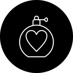 Perfume Line Inverted Vector Line Icon Design