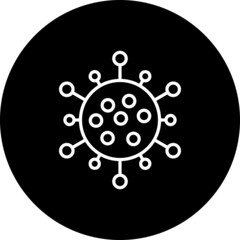 Virus Line Inverted Vector Line Icon Design