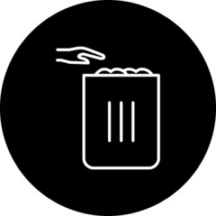 Use Trash Bin Line Inverted Vector Line Icon Design