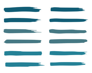 Background for your text. Set of blue ink strokes. Stylish elements. Blue brush elements. Dirty decoration elements.