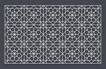 Laser Cutting Template. Decorative Lattice. Middle Eastern Geometric Pattern.