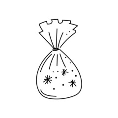 Hand-drawn candy, sweet. Doodle drawing style, minimalism, sketch. Isolated. Holiday vector illustration