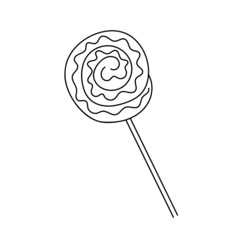 Hand-drawn candy, sweet. Doodle drawing style, minimalism, sketch. Isolated. Holiday vector illustration
