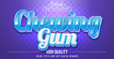 Editable text style effect - Chewing Gum text style theme.