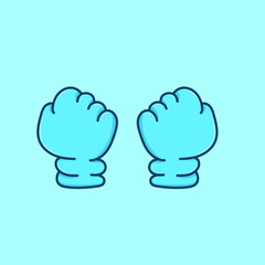 Blue gloves finger isolated vector illustration. medical glove element design. can use for healthy poster, banner, flyer, pamphlet, leaflet, brochure, catalog, web, site, website, presentation design