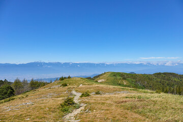 8月下旬（夏） 武石峰から美ヶ原高原思い出の丘方面を望む 長野県上田市
