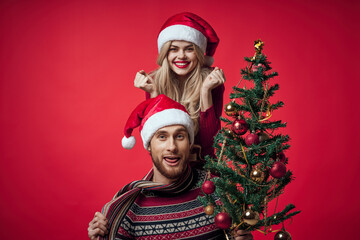 cute married couple new year holiday fun romance