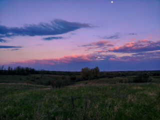 sunset in the mountains