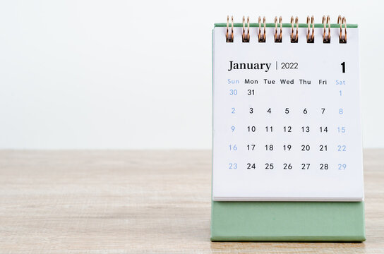 January Desk Calendar 2022