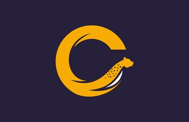 Letter C Cheetah Logo