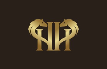 Simple Luxury Initial Horse Logo
