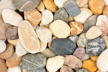 Stones texture and surface on nature background.top view,flat lay.