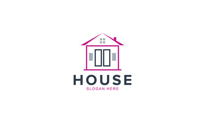 House Real Estate Logo Vector Template