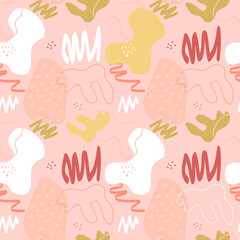 Abstract simple shape seamless pattern background. Vector illustration