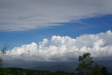 晩夏の空に広がった積乱雲
