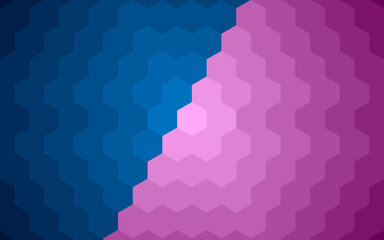 Fototapeta premium Abstract Hexagon dark blue-violet gradient background, honeycomb design background.