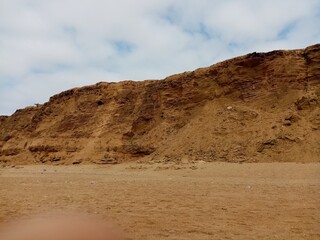 cliff of a mountain in the desert