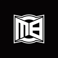 MB Logo monogram with abstract shape design template © Deita