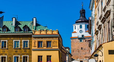 Architecture of Lublin Old Town, Lesser Poland - obrazy, fototapety, plakaty