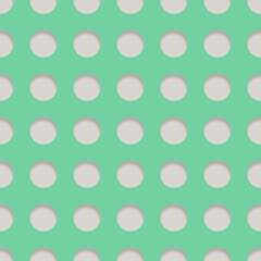 Polka Dot Pattern, White Sand Color mix with Spring Bud Green. Seamless Background for graphic design, fabric, textile, fashion. Color Trend 2021 - 2022 autumn, winter
