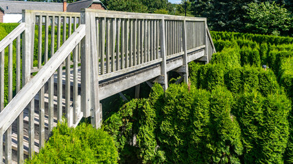 Fototapeta premium Hedge maze at Speke Hall Gardens