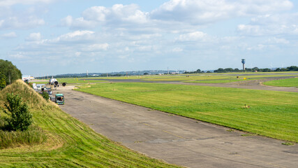 Fototapeta na wymiar Runway at Liverpool John Lennon Airport